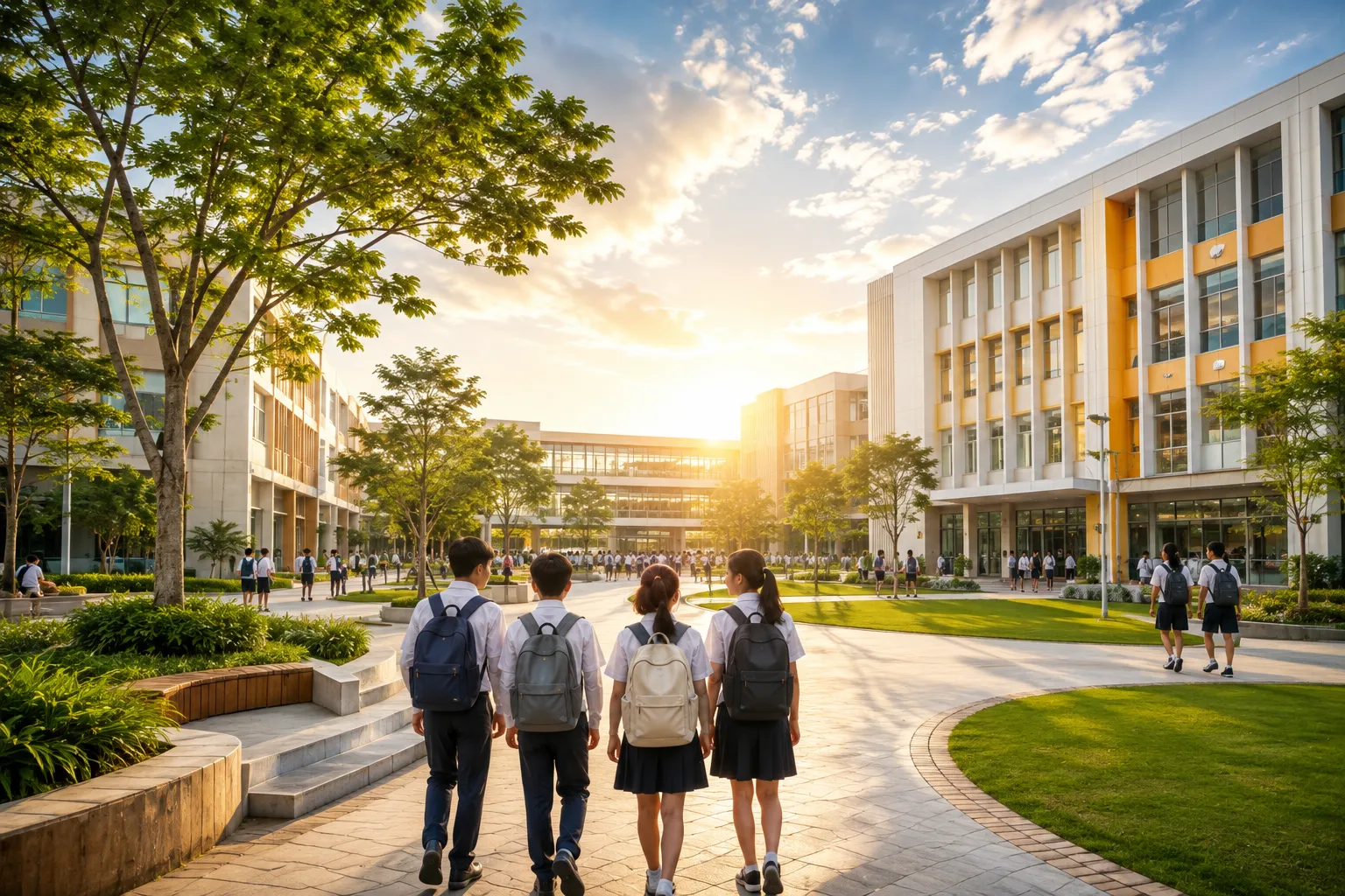 School Campus Background