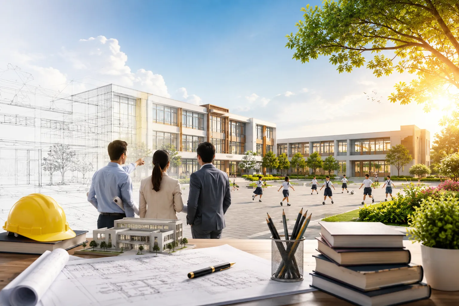 School Campus Background